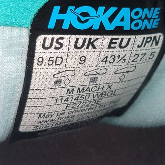 Hoka One One Mach x - Men's running shoes - Size 9.5D - Picture 11 of 11